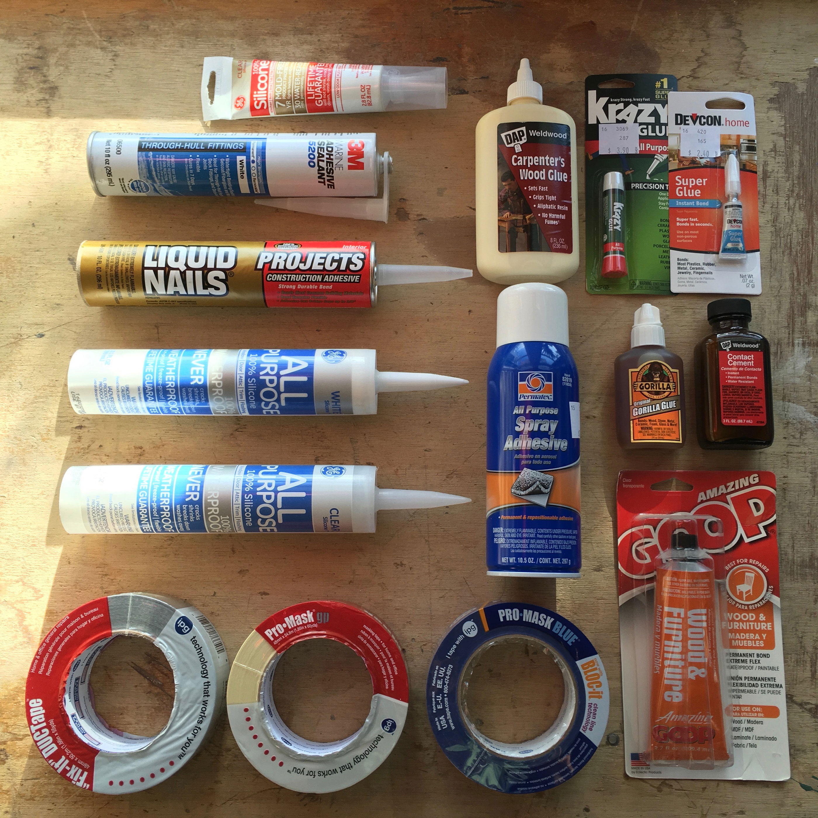 Assorted Adhesives
